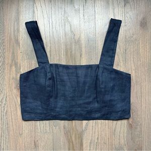 Reformation Linen Crop Top